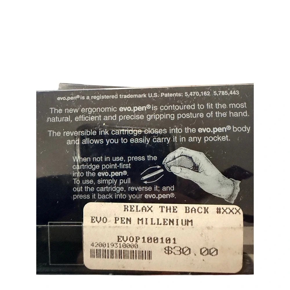 Evo.Millennium Ergonomic Pen OS Silver Like New Chrome Y2K Techwear Futurism